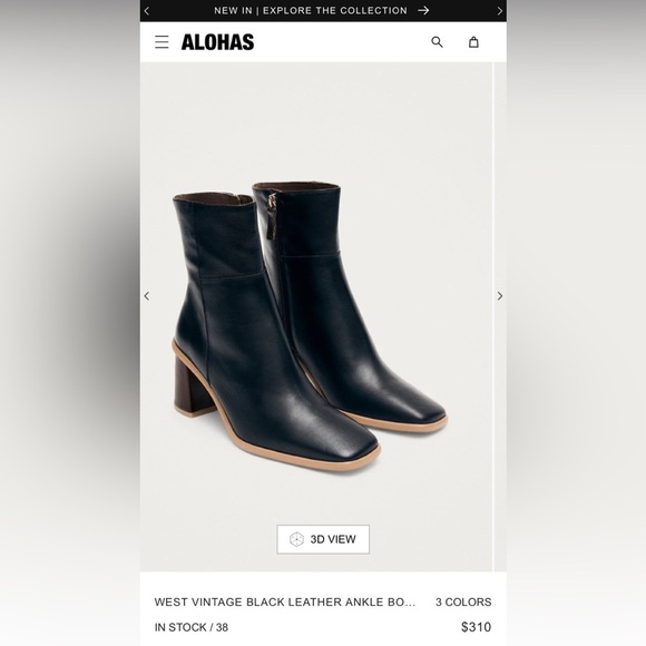 ALOHAS Black Heeled Boots - Picture 6 of 15